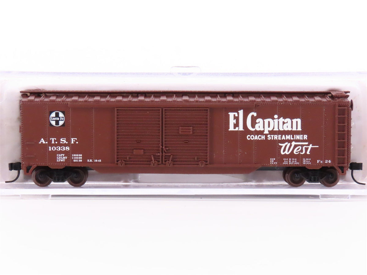 N Scale Atlas 36273 ATSF Santa Fe El Capitan 50&#39; Double Door Box Car #10338