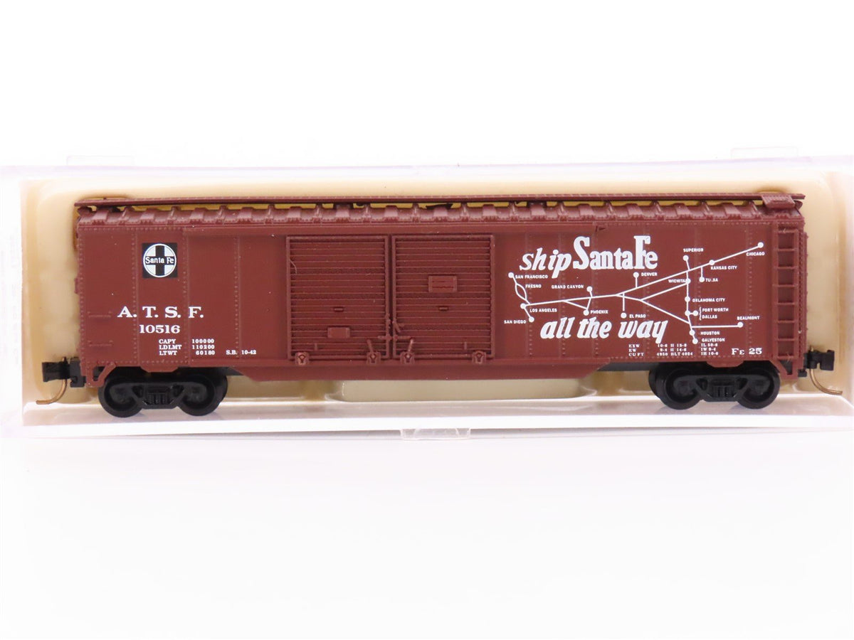 N Scale Atlas 36281 SFRD Santa Fe Grand Canyon 50&#39; Double Door Box Car #10516