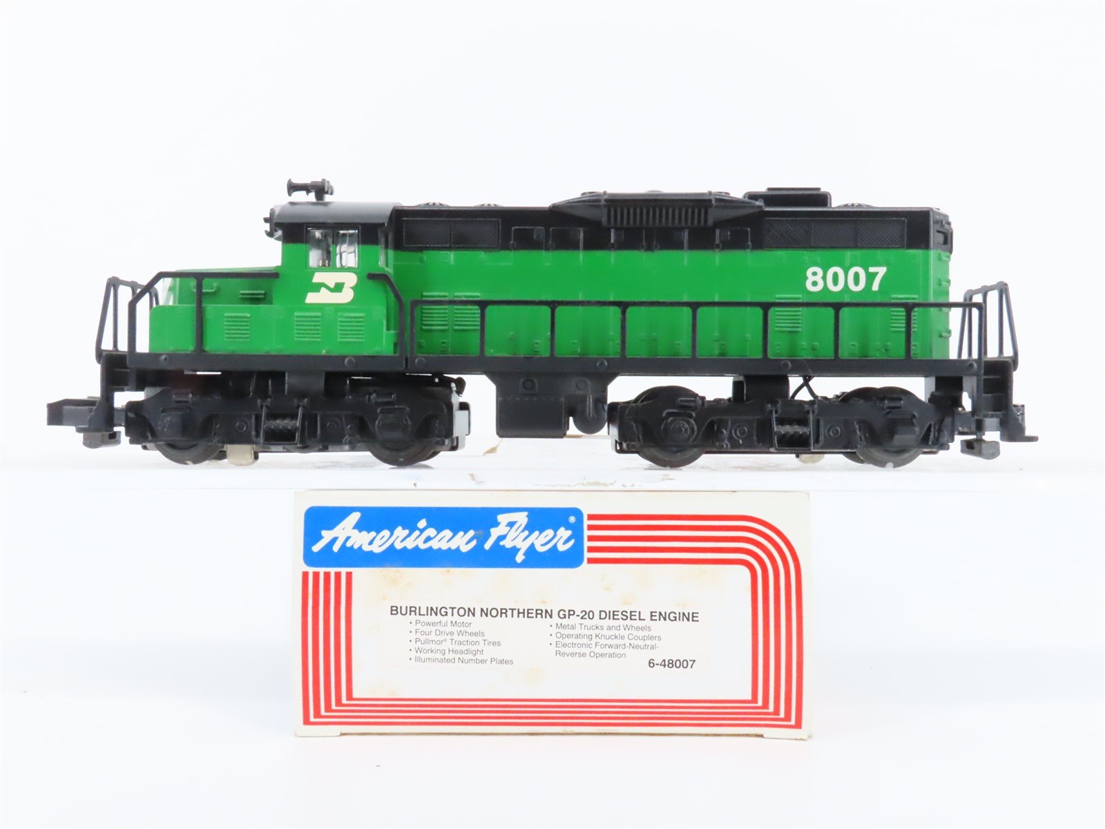 S Scale American Flyer 6-48007 BN Burlington Northern GP20 Diesel Loco #8007