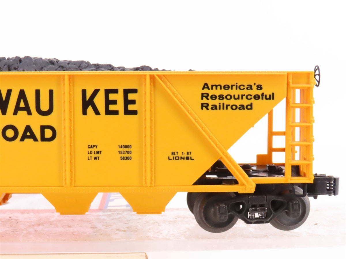 O Gauge 3-Rail Lionel 6-19302 MILW Milwaukee Road 4-Bay Hopper #19302 w/ Load