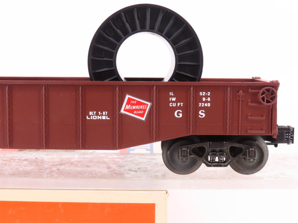 O Gauge 3-Rail Lionel 6-19400 MILW Milwaukee Road Gondola #19400 w/ Cable Reels