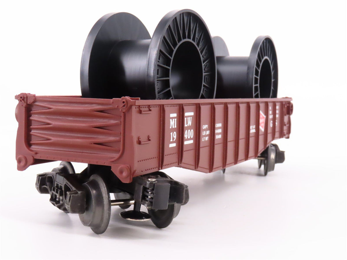 O Gauge 3-Rail Lionel 6-19400 MILW Milwaukee Road Gondola #19400 w/ Cable Reels