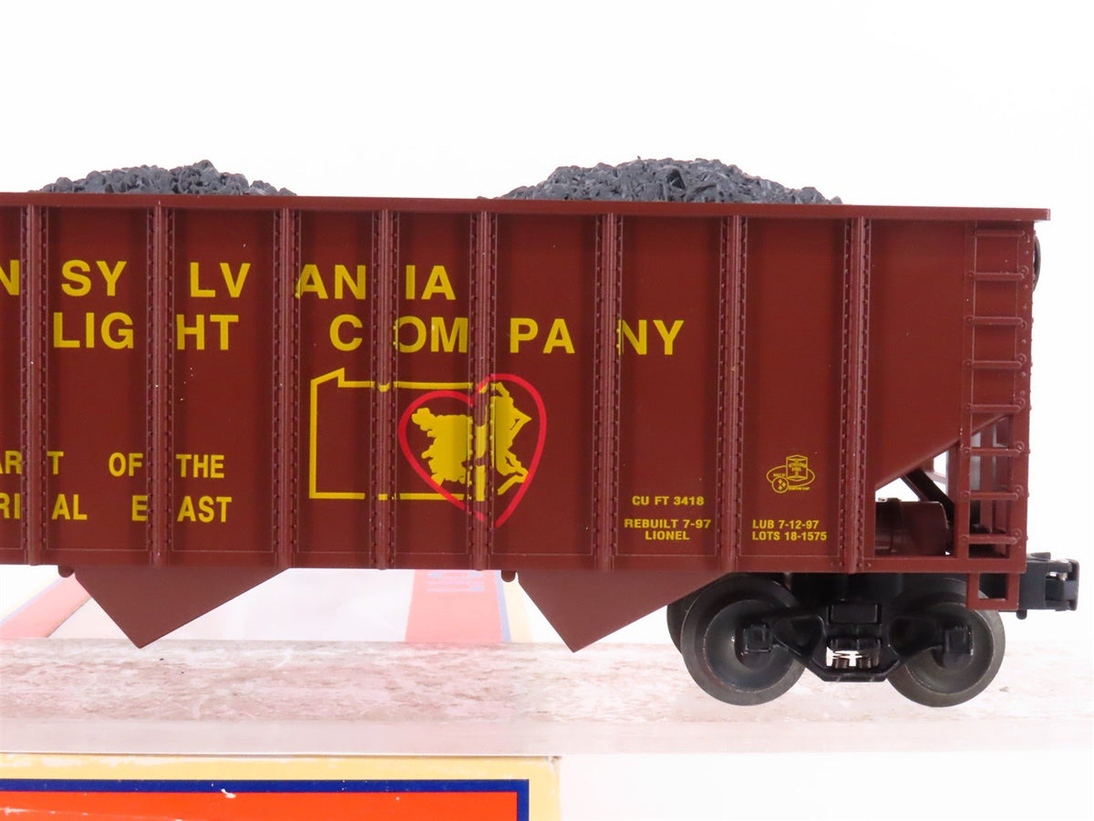 O Gauge 3-Rail Lionel 6-16813 PPLX Pennsylvania Power &amp; Light 3-Bay Hopper #297