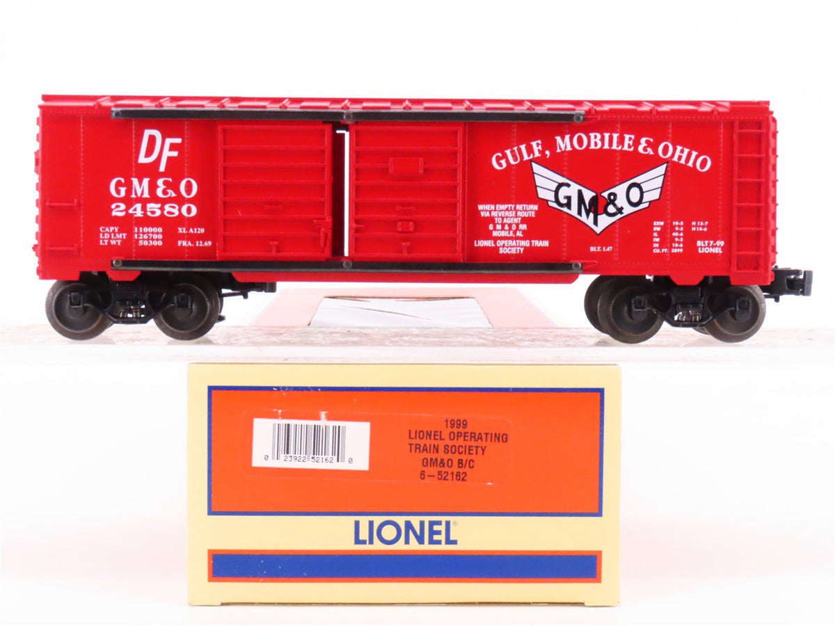 O Gauge 3-Rail Lionel 6-52162 GM&amp;O Gulf Mobile &amp; Ohio Double Door Box Car #24580