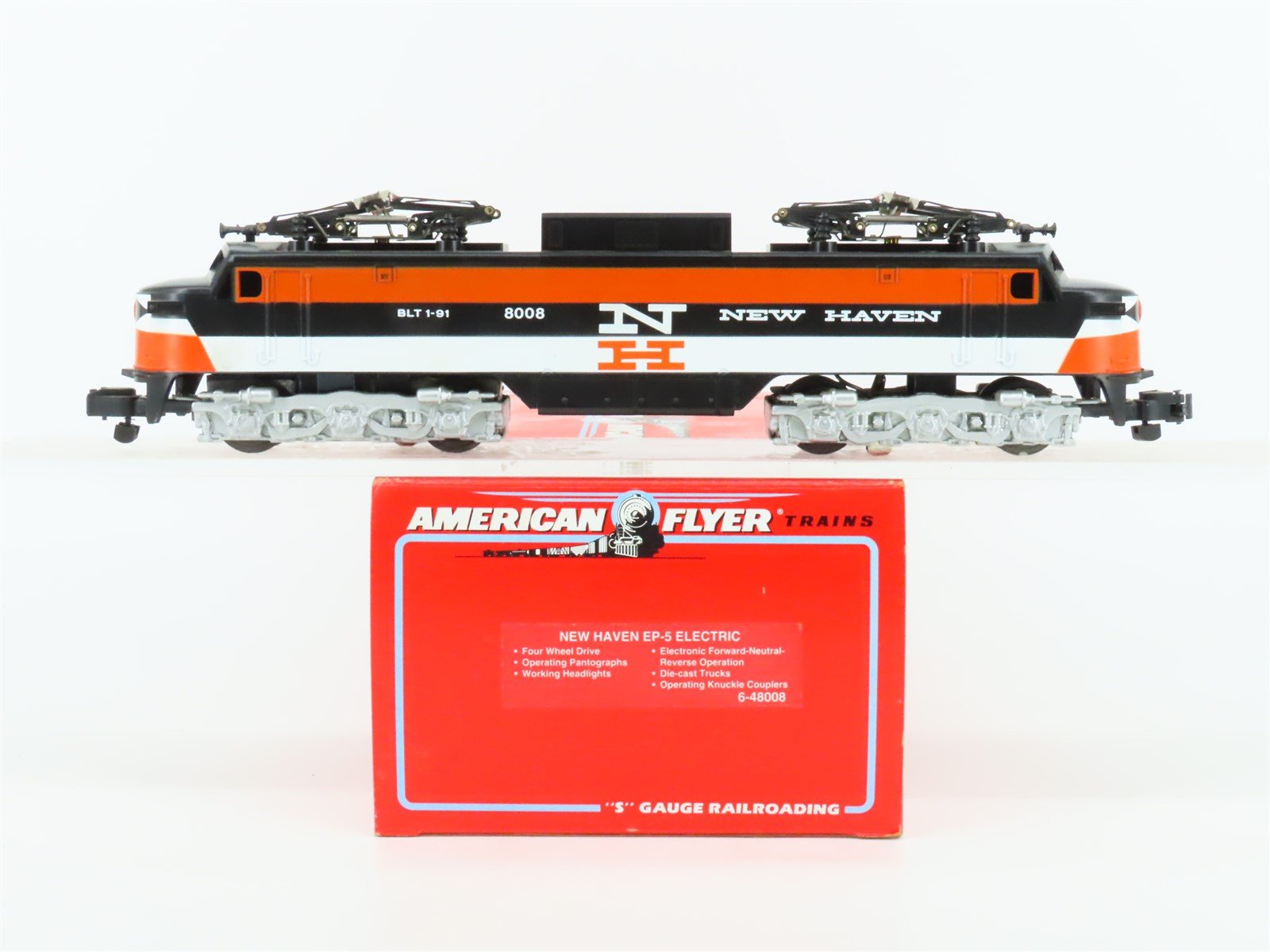 S Scale American Flyer 6-48008 NH New Haven EP-5 Electric Locomotive #8008