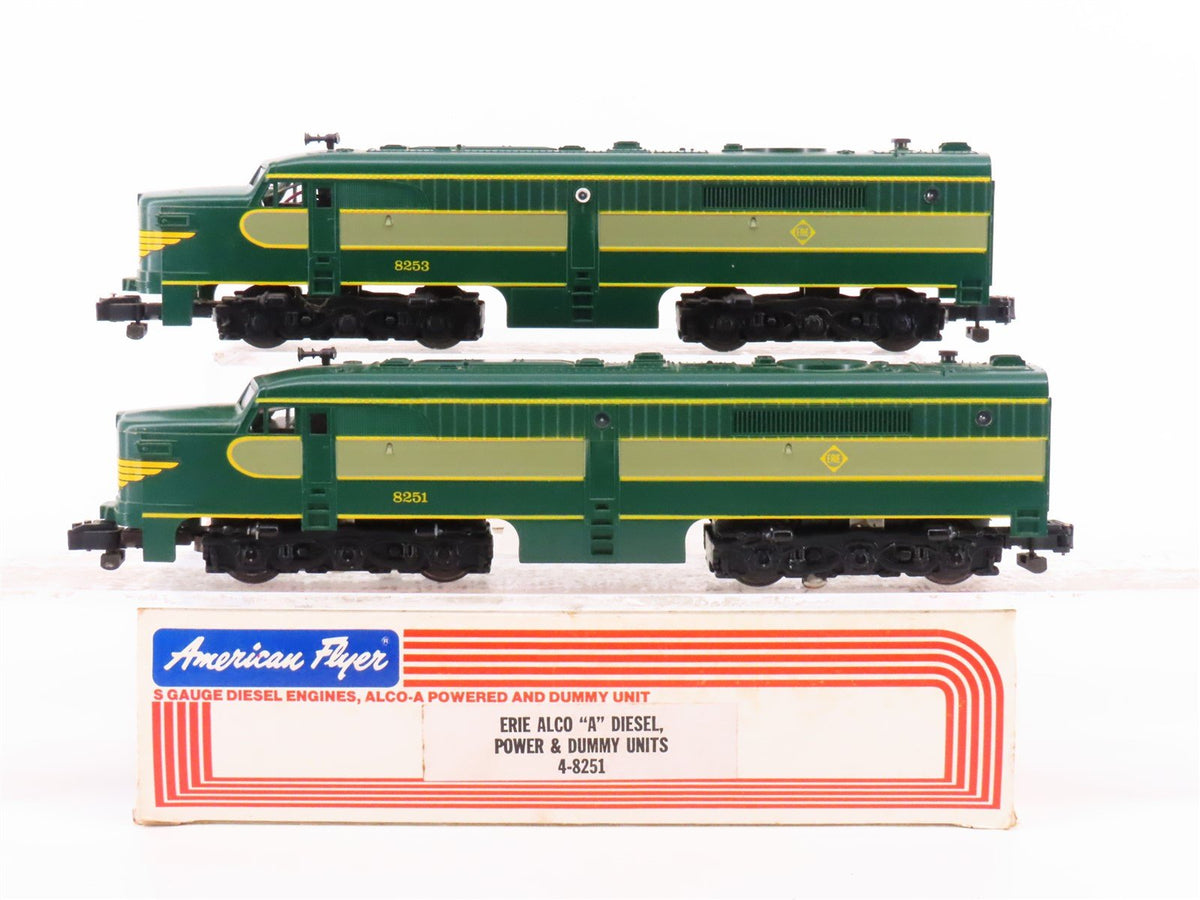 S Scale American Flyer 4-8251 Erie Railway PA-1/PA-1 Diesel Locomotive Set