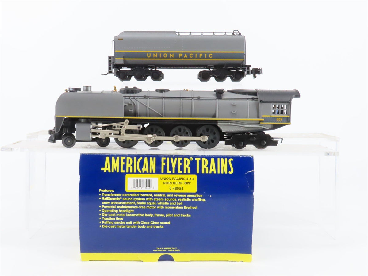 S American Flyer 6-48054 UP Union Pacific 4-8-4 Northern Steam #809 w/RailSounds