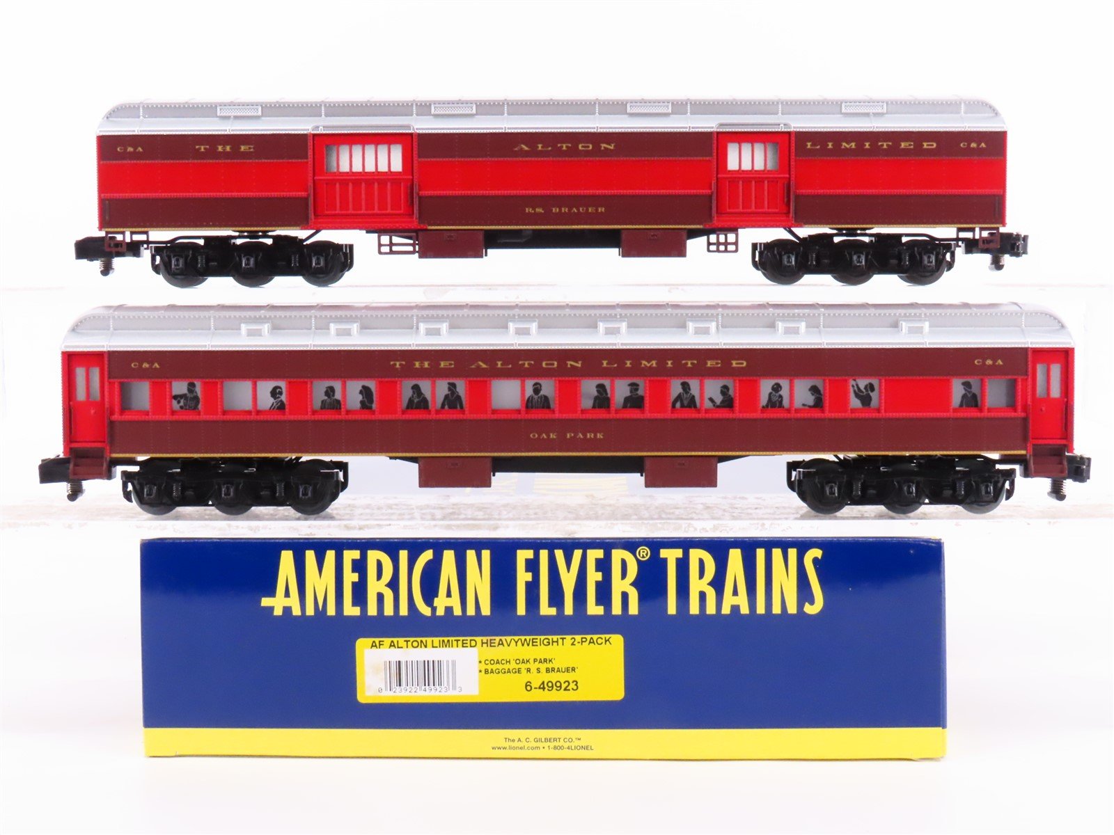 S Scale American Flyer 6-49923 Alton Limited Heavyweight Passenger 2-Car Set