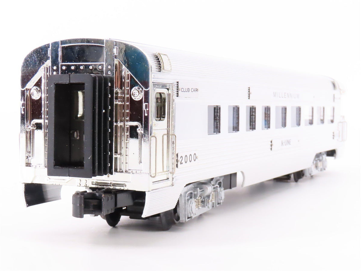 O Gauge 3-Rail K-Line Steel Millennium Club Car Diner-Obs Passenger #2000-2001