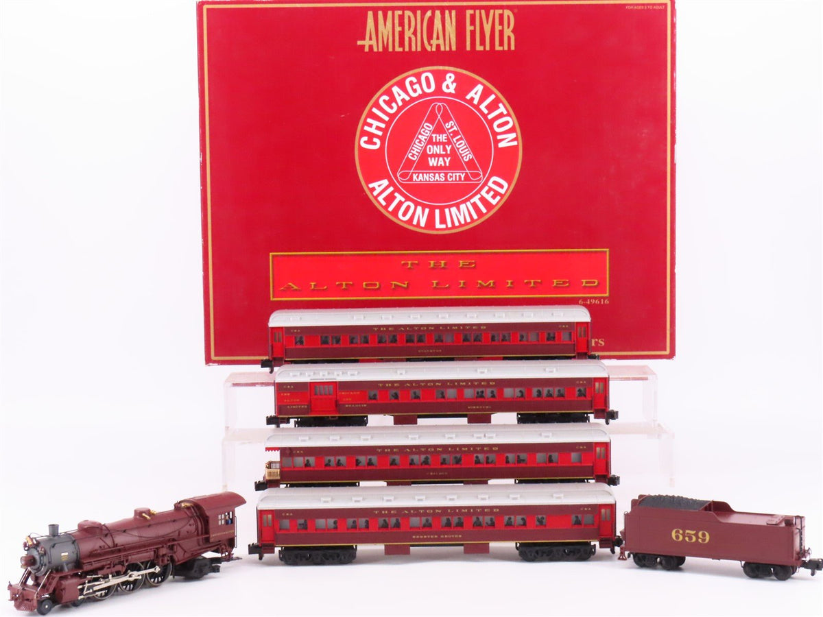 S Scale American Flyer/Lionel 6-49616 Alton Limited Steam Set w/ Passenger Cars