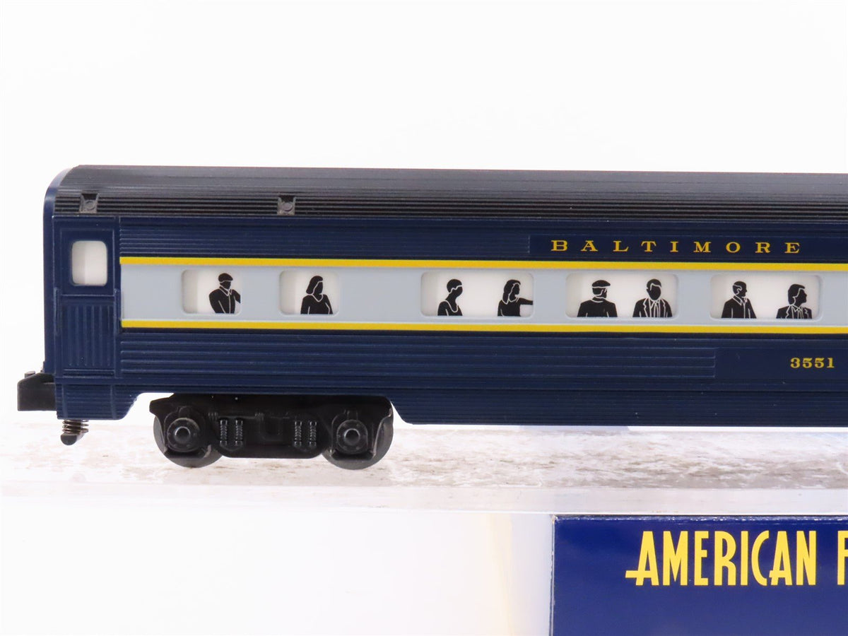 S Scale American Flyer 6-48959 B&amp;O Railway Coach Passenger Car #3551