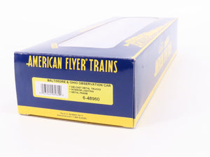 S Scale American Flyer 6-48960 B&O Railway Obs Passenger Car 