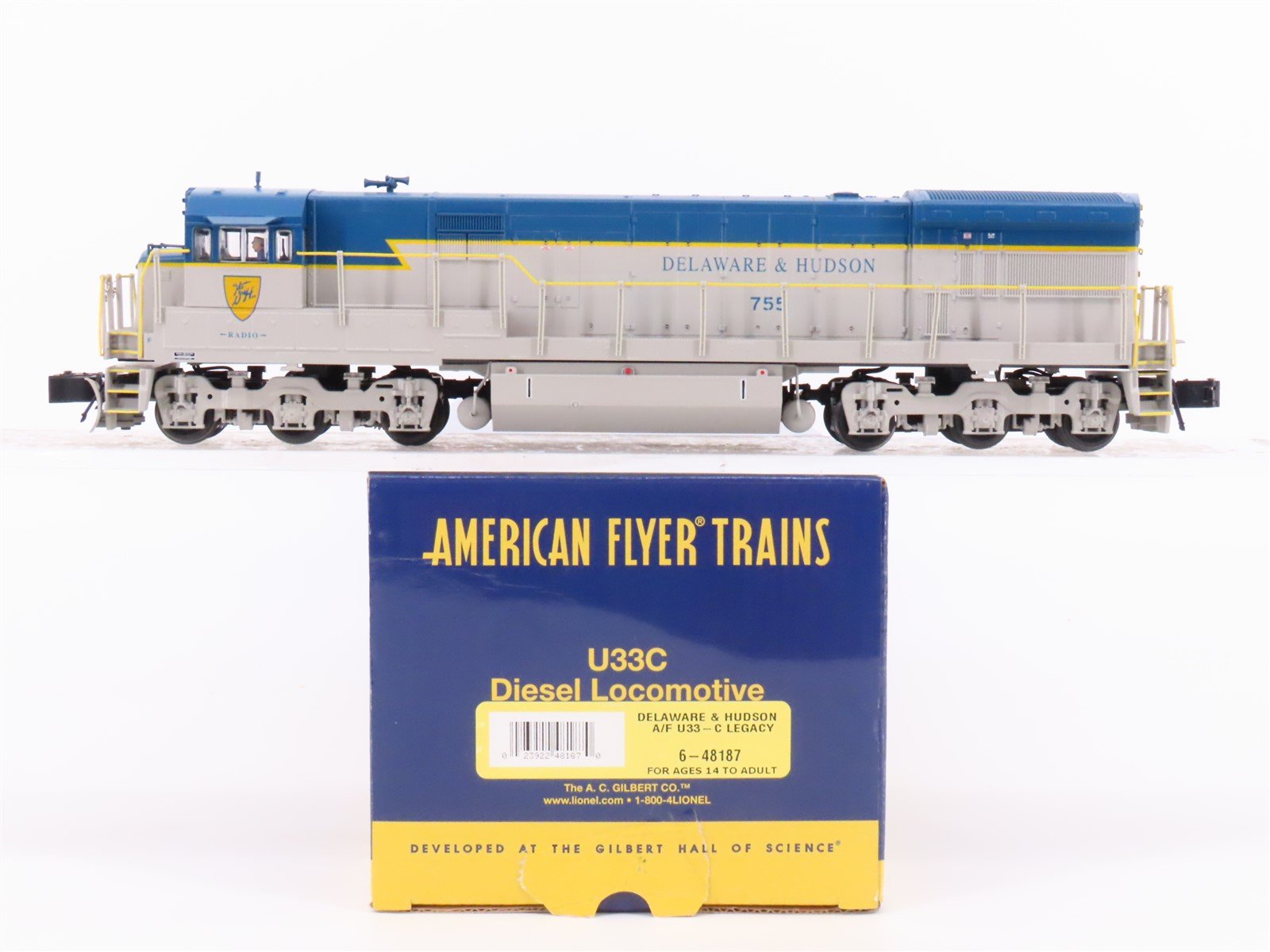 S Scale American Flyer 6-48187 D&H Railway U33C Diesel Loco #755 w/ Legacy