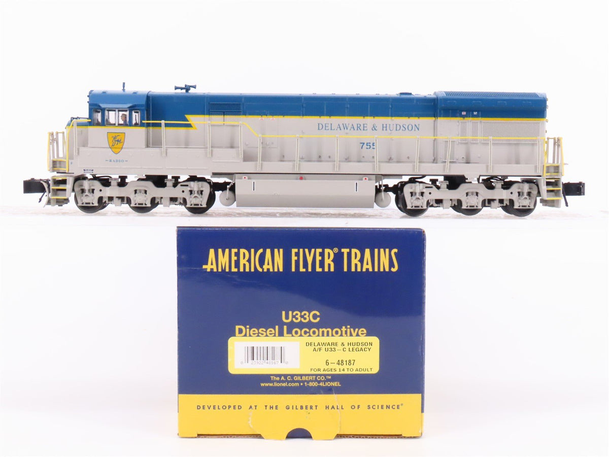 S Scale American Flyer 6-48187 D&amp;H Railway U33C Diesel Loco #755 w/ Legacy