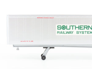 S Scale Lionel 6-16363 Southern TTUX 2 Piece Spine Car Set w/2 Southern Trailers