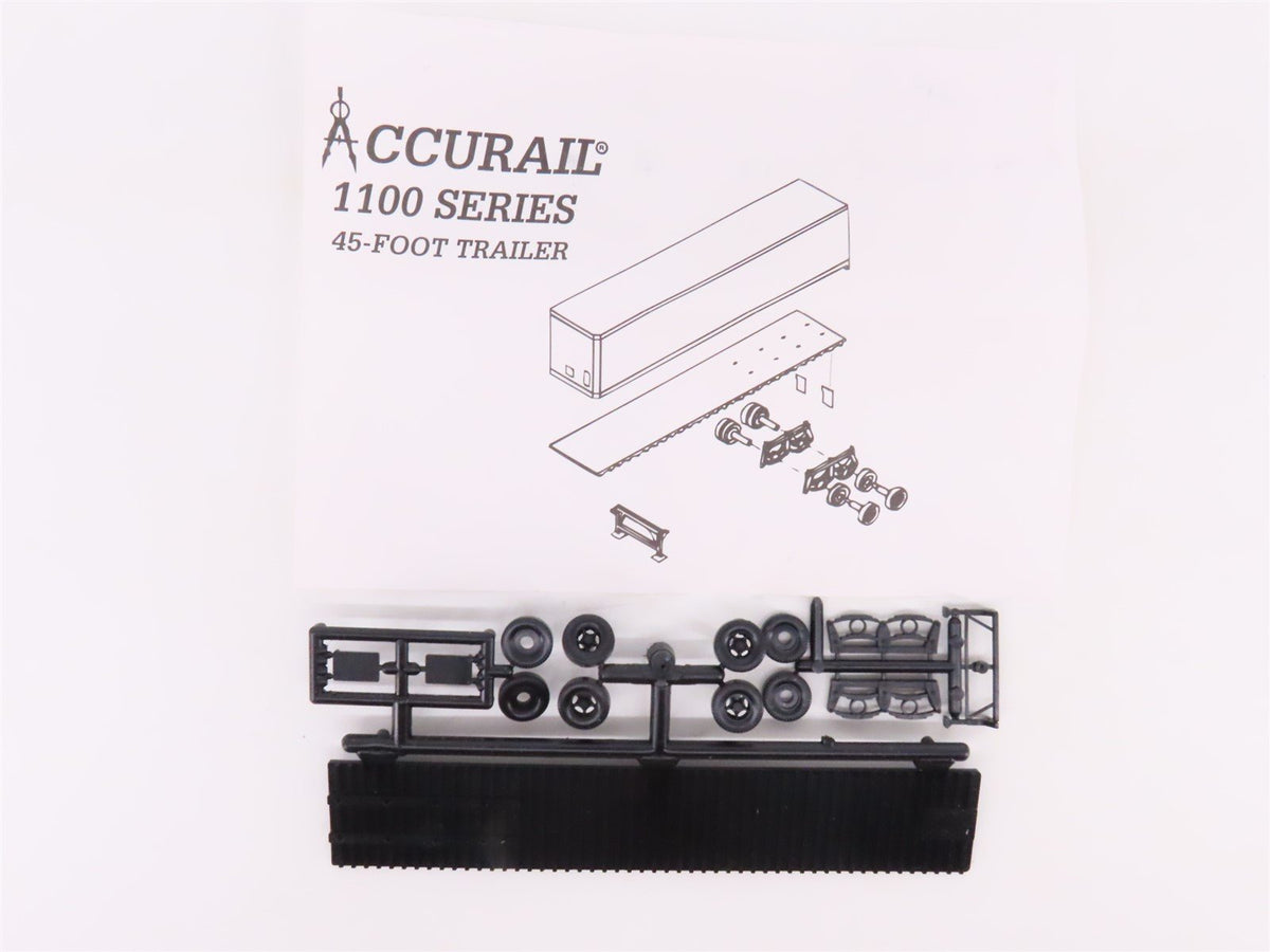 LOT of 6 HO Scale Accurail Kits BNSF Railway / SOU Southern Trailers