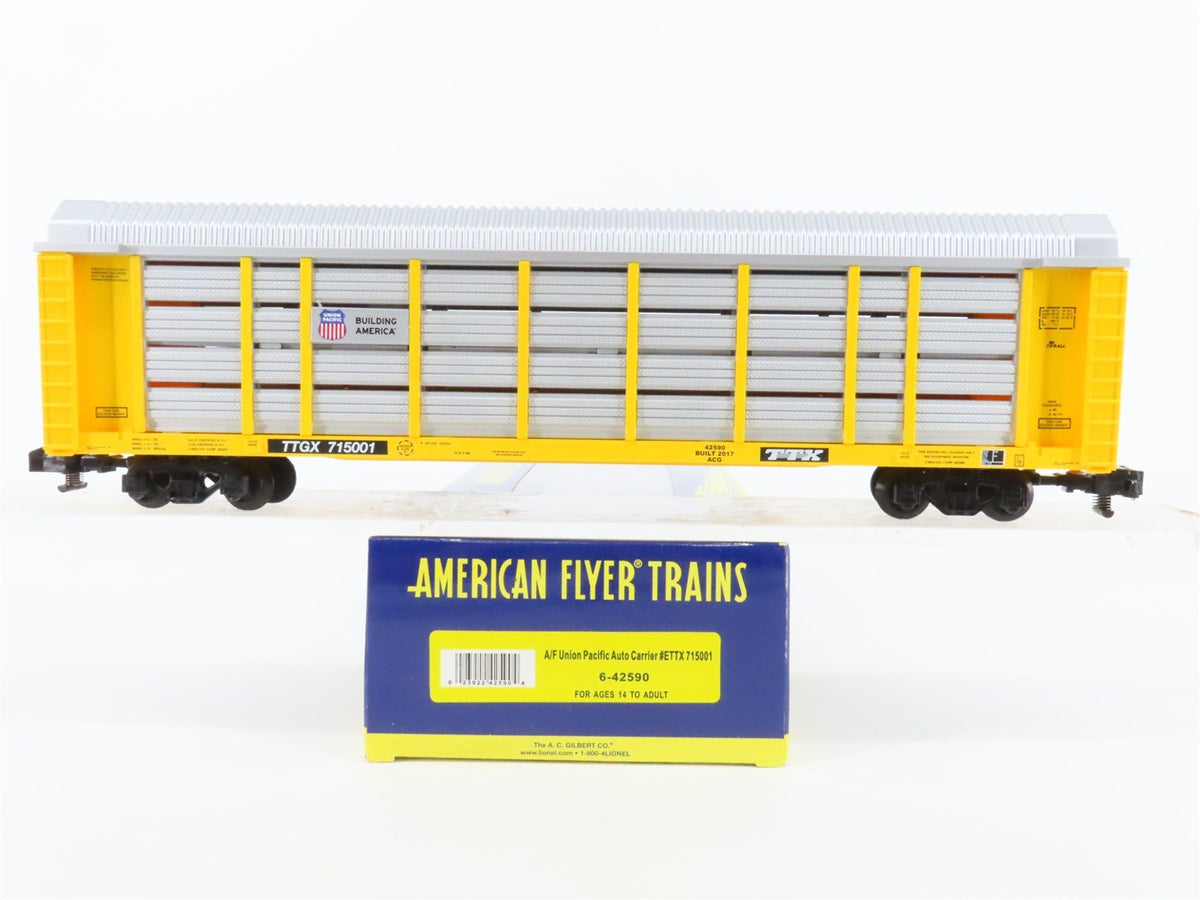 S Scale American Flyer 6-42590 UP Union Pacific Autorack Carrier #715001