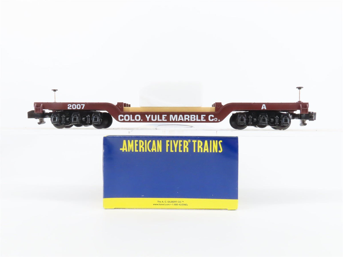 S Scale American Flyer 6-48249 Colorado Yule Marble Co. Flatcar #2007 w/Marble