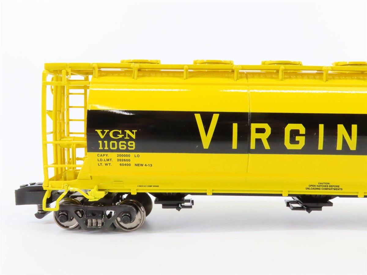 S American Flyer 6-48660 VGN Virginian 3-Bay Cylindrical Hopper Car #11069