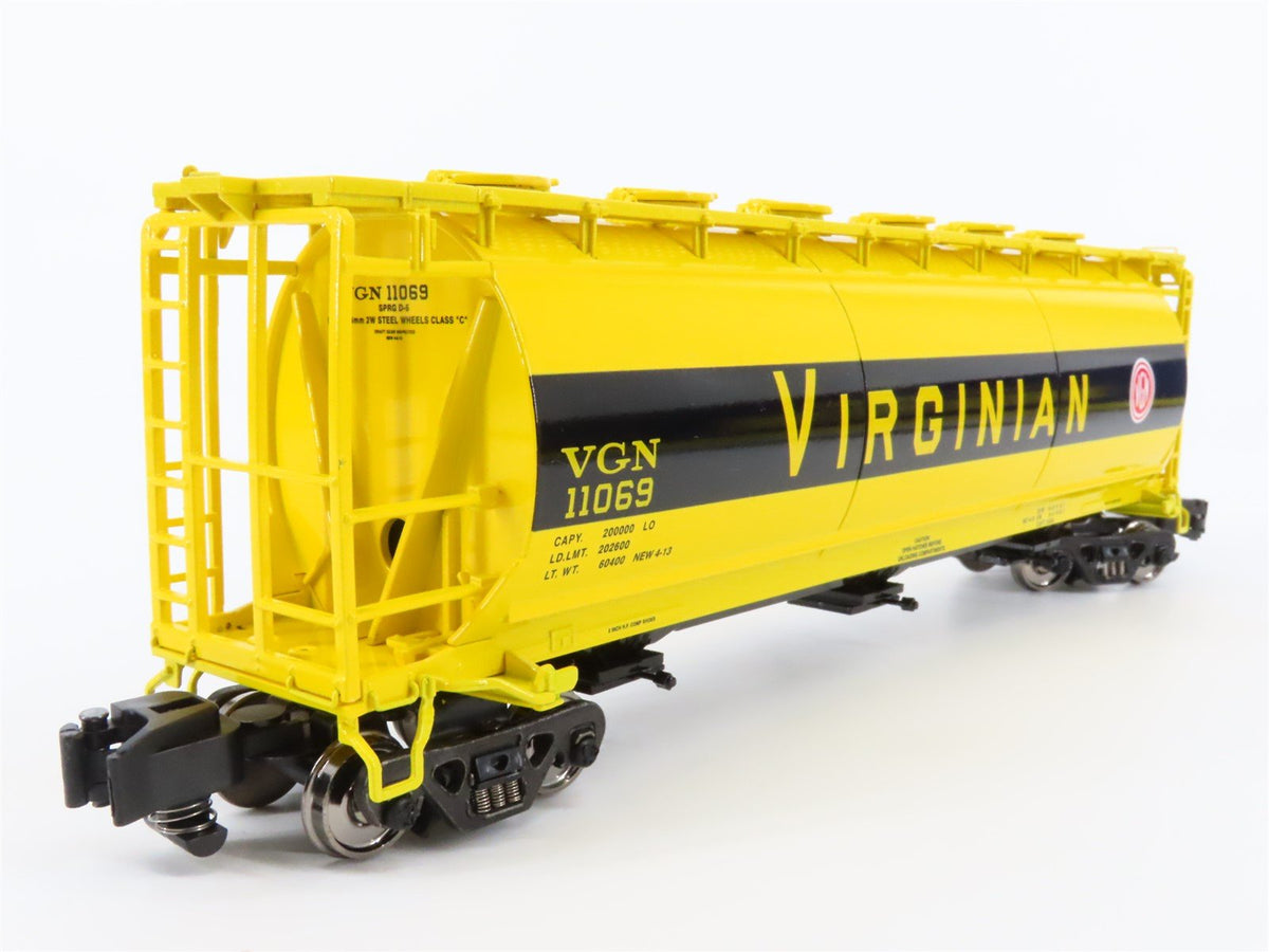 S American Flyer 6-48660 VGN Virginian 3-Bay Cylindrical Hopper Car #11069