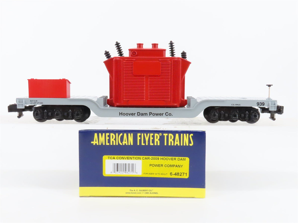 S Scale American Flyer 6-48271 Hoover Dam Power Flatcar #939 wTransfer