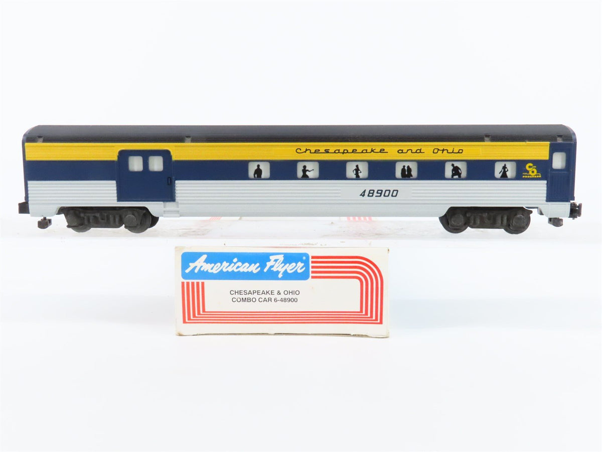 S Scale American Flyer 6-48900 C&amp;O Railway Baggage Passenger Car #48900