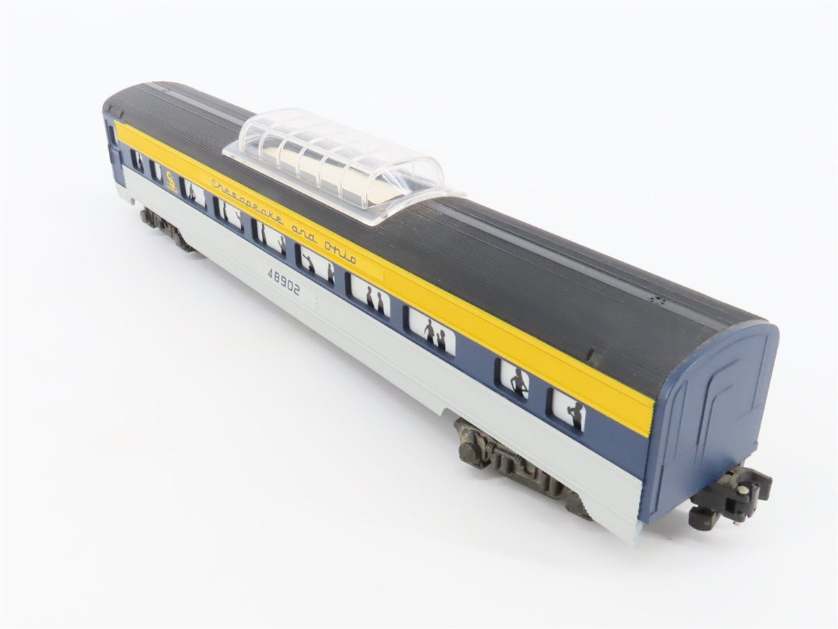 S Scale American Flyer 6-48902 C&amp;O Railway Vista Dome Passenger Car #48902