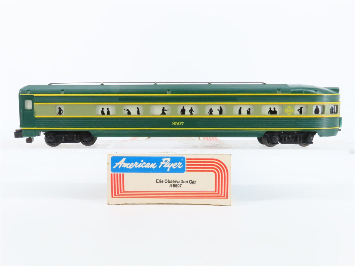 S Scale American Flyer 4-9507 Erie Railway Observation Passenger Car #9507