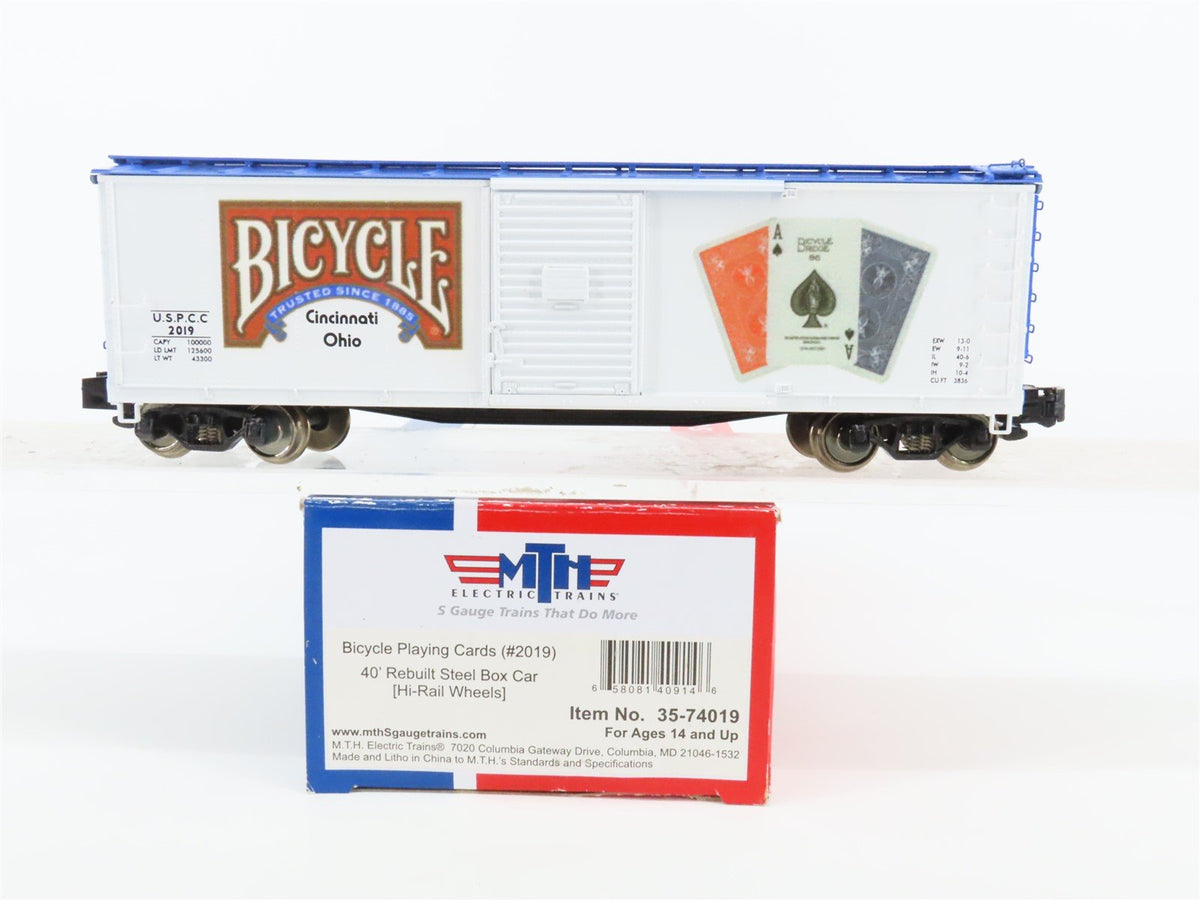 S Scale MTH 35-74019 USPCC Bicycle Playing Cards 40&#39; Steel Box Car #2019