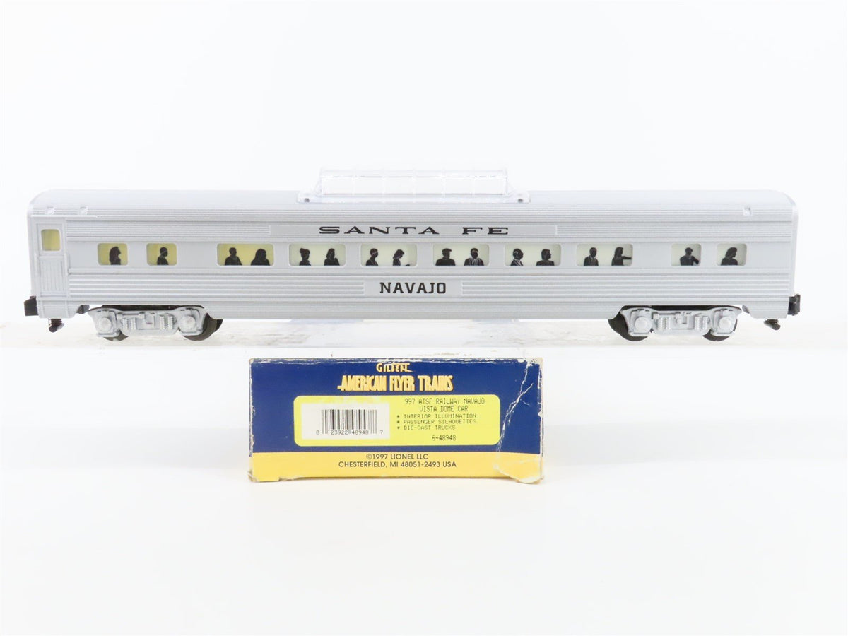 S Scale American Flyer 6-48948 ATSF Santa Fe Dome Passenger Car &quot;Navajo&quot;