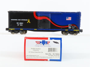 S Scale MTH 35-74024 NS Norfolk Southern Veterans 40' Steel Box Car #490011