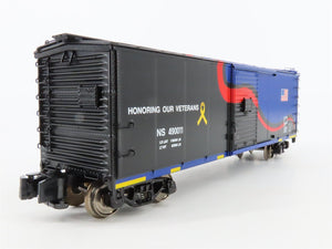 S Scale MTH 35-74024 NS Norfolk Southern Veterans 40' Steel Box Car #490011