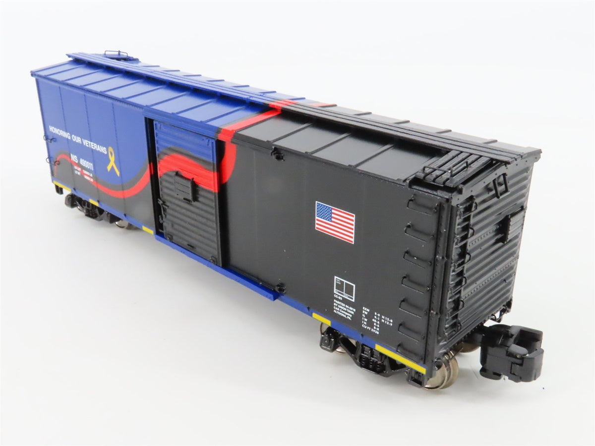 S Scale MTH 35-74024 NS Norfolk Southern Veterans 40&#39; Steel Box Car #490011