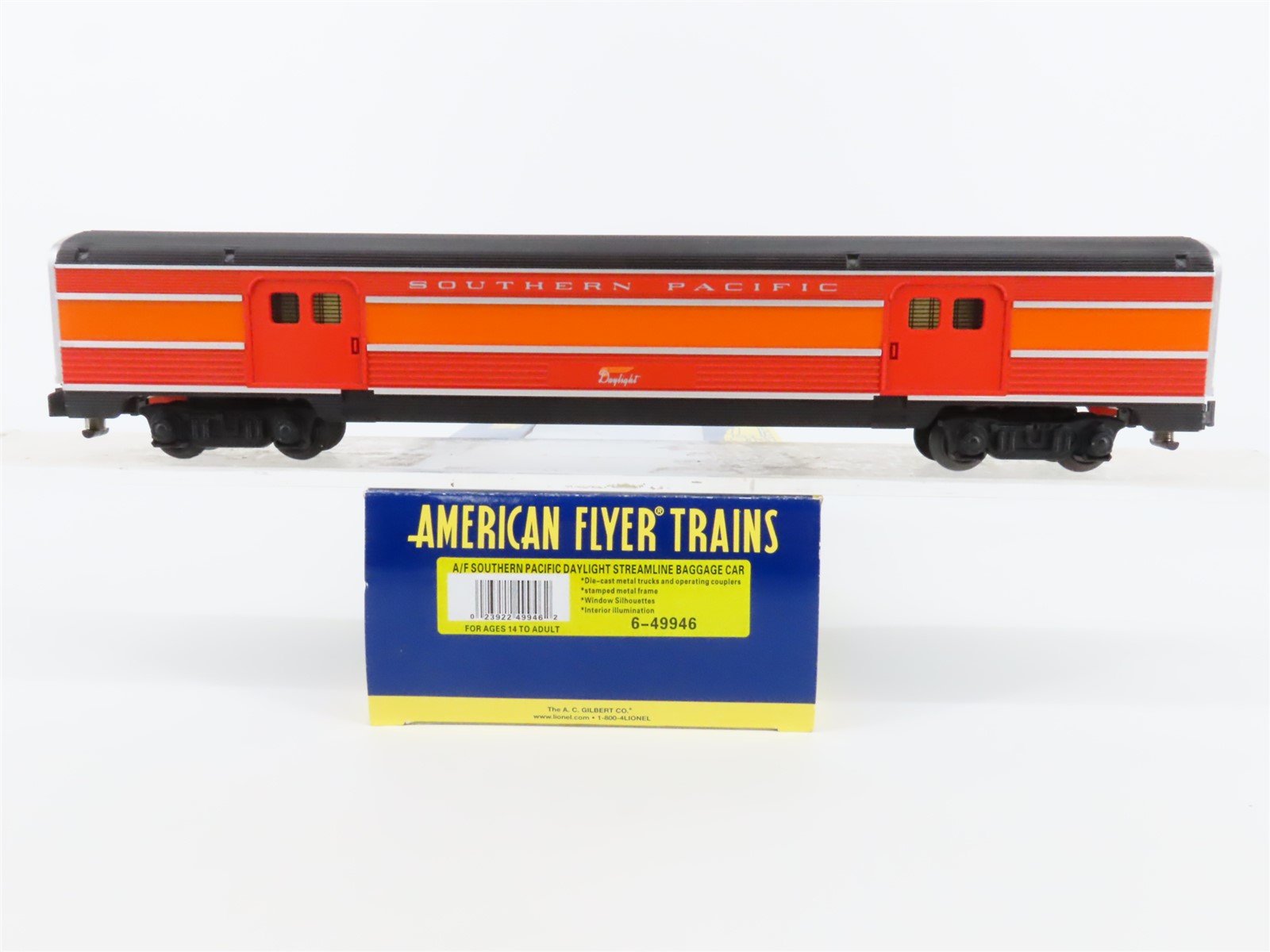 S Scale American Flyer 6-49946 SP Southern Pacific Baggage Passenger Car