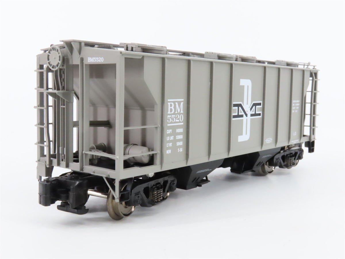 S Scale MTH 35-75044 BM Boston &amp; Maine Railroad 2-Bay Covered Hopper #5520