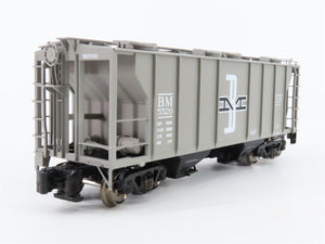 S Scale MTH 35-75044 BM Boston & Maine Railroad 2-Bay Covered Hopper #5520