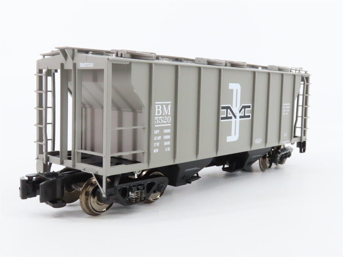 S Scale MTH 35-75044 BM Boston &amp; Maine Railroad 2-Bay Covered Hopper #5520