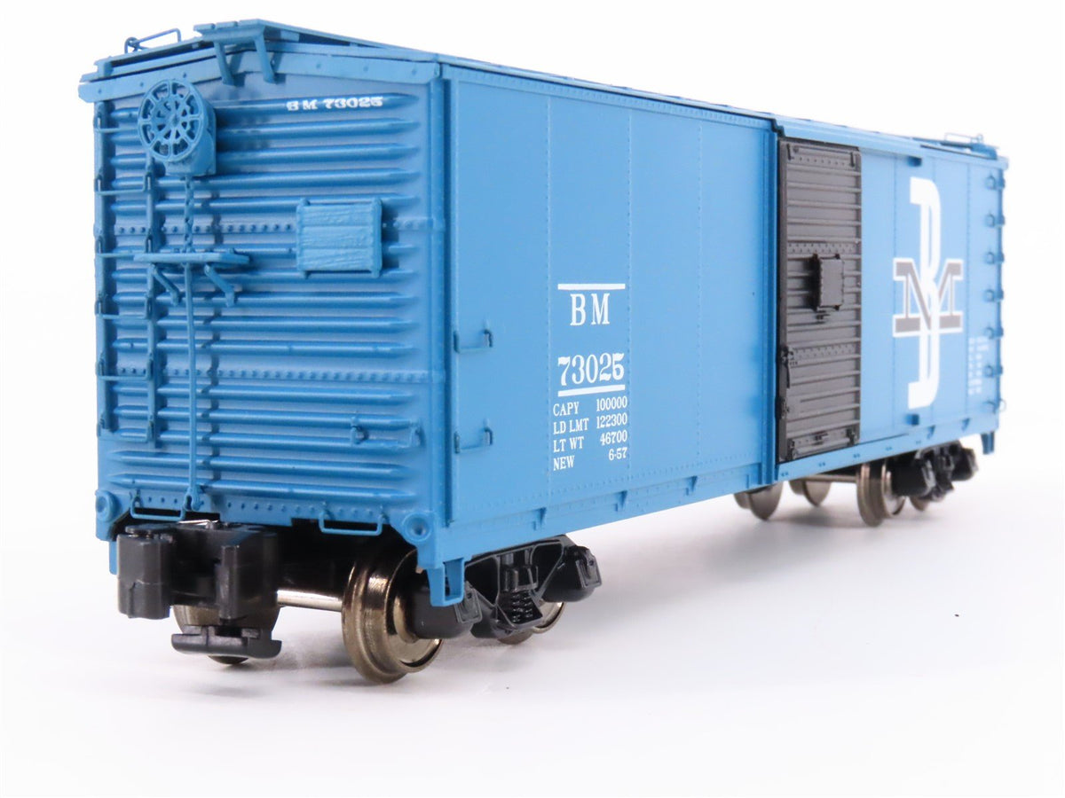 S Scale MTH 35-74003 BM Boston &amp; Maine 40&#39; Rebuilt Steel Box Car #73025