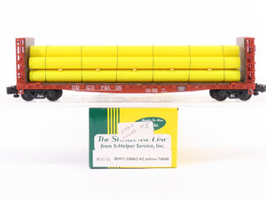 S Scale S-Helper Service Showcase Line 01730 GM&O Flat Car #74099 w/ Pipe Load