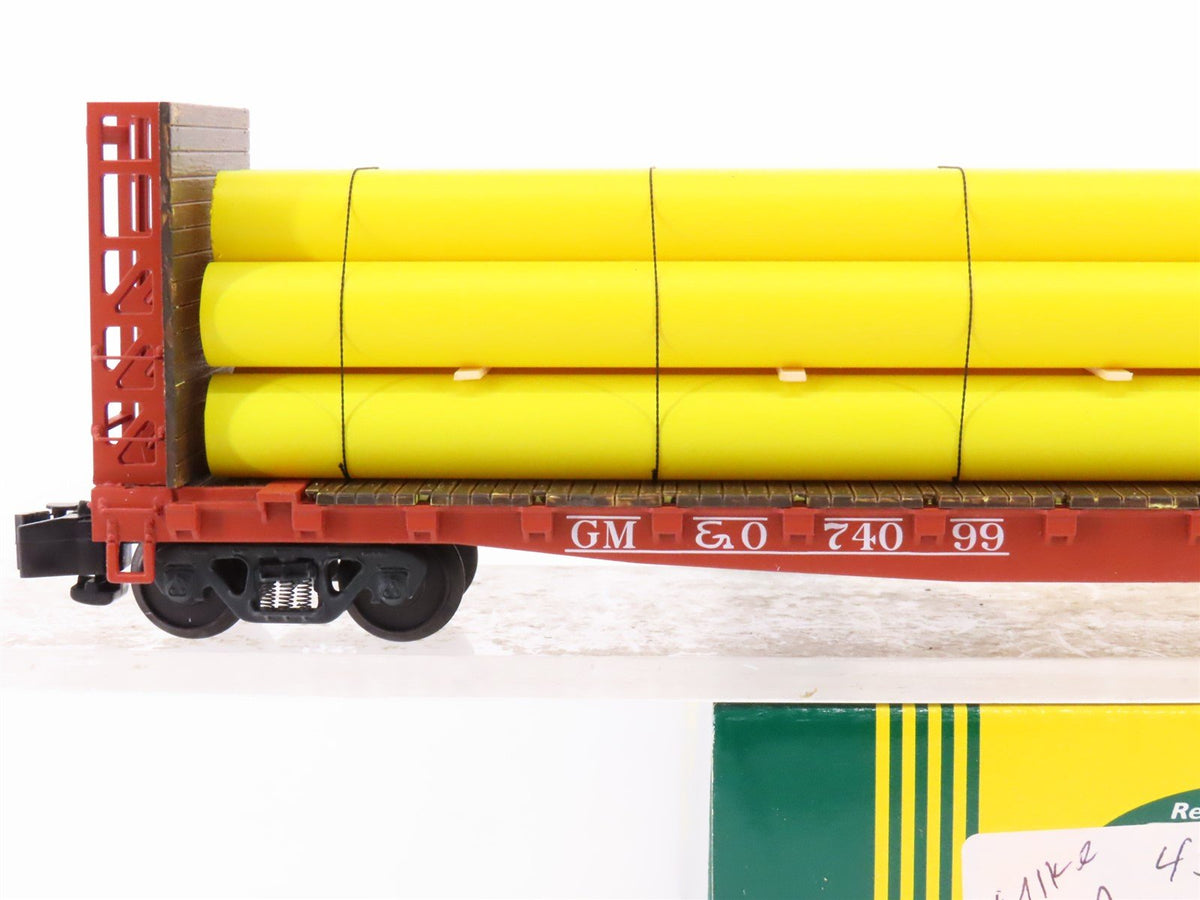 S Scale S-Helper Service Showcase Line 01730 GM&amp;O Flat Car #74099 w/ Pipe Load