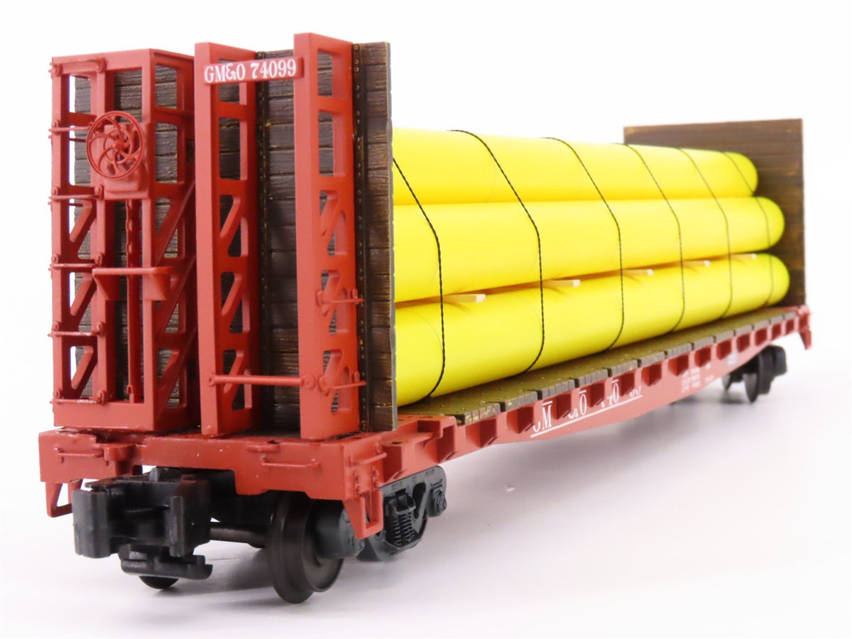 S Scale S-Helper Service Showcase Line 01730 GM&amp;O Flat Car #74099 w/ Pipe Load