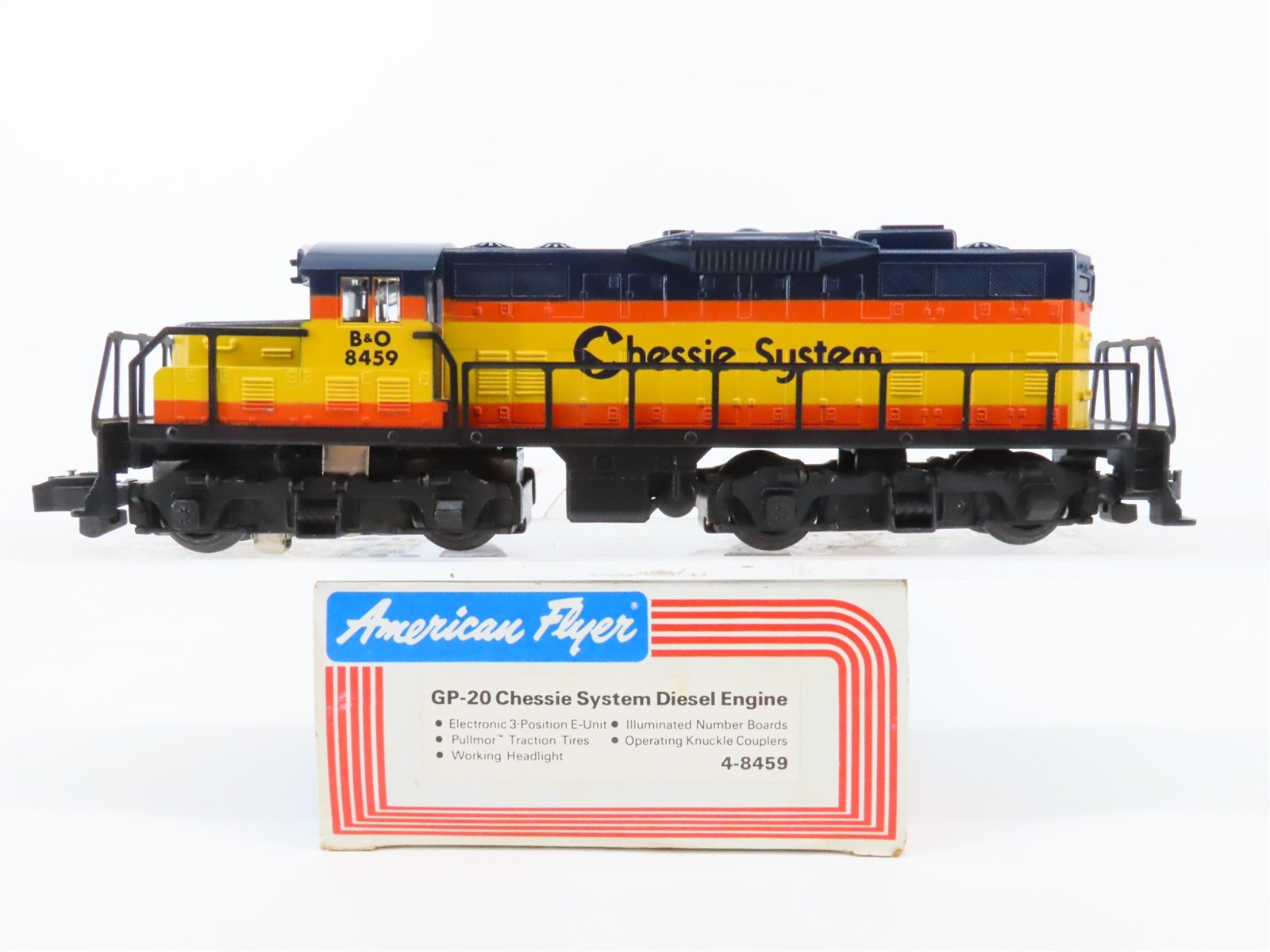 S Scale American Flyer 4-8459 B&O Chessie System EMD GP20 Diesel #8459