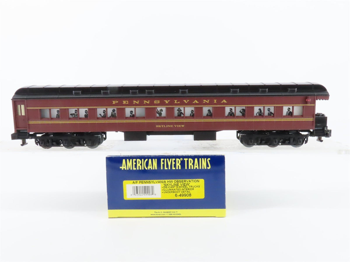 S American Flyer 6-49908 PRR Pennsylvania Observation Passenger &quot;Skyline View&quot;