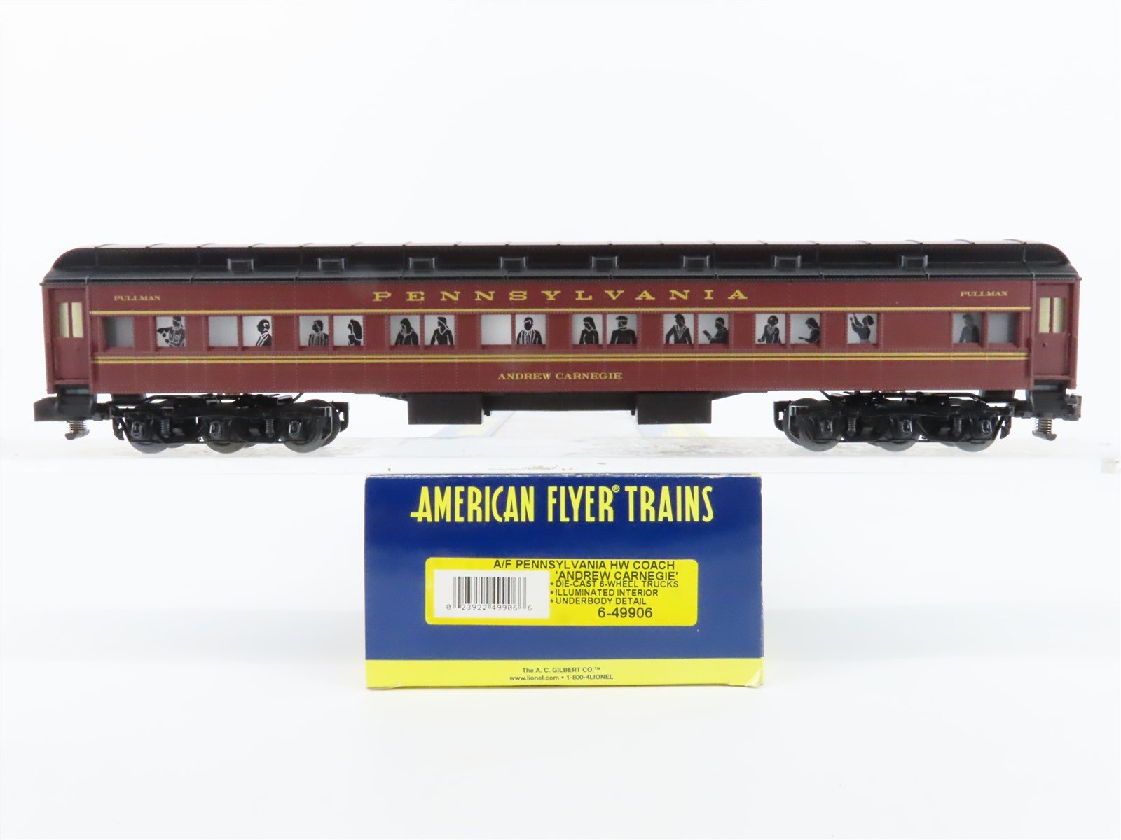 S American Flyer 6-49906 PRR Pennsylvania Coach Passenger "Andrew Carnegie"