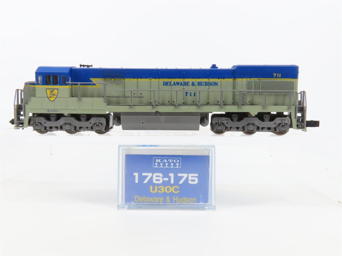 N Scale KATO 176-175 D&amp;H Delaware &amp; Hudson GE U30C Diesel Locomotive #711