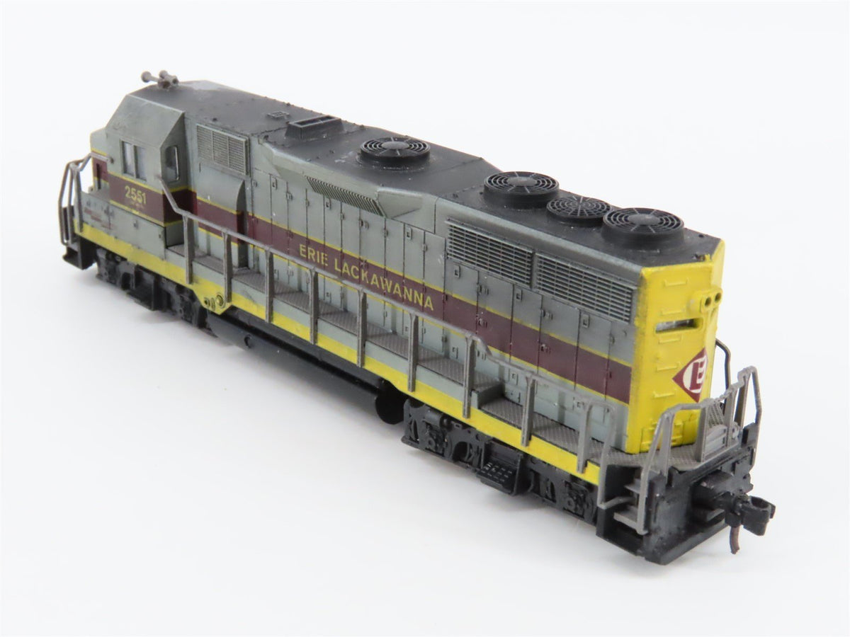 N Scale Atlas/KATO EL Erie Lackawanna EMD GP35 Diesel #2551 - Custom Weathered