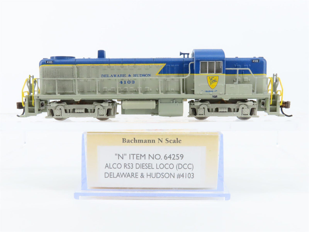 N Scale Bachmann 64259 D&amp;H Delaware &amp; Hudson ALCO RS-3 Diesel #4103 w/ DCC