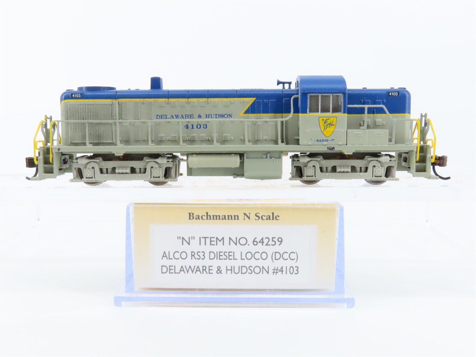 N Scale Bachmann 64259 D&H Delaware & Hudson ALCO RS-3 Diesel #4103 w/ DCC