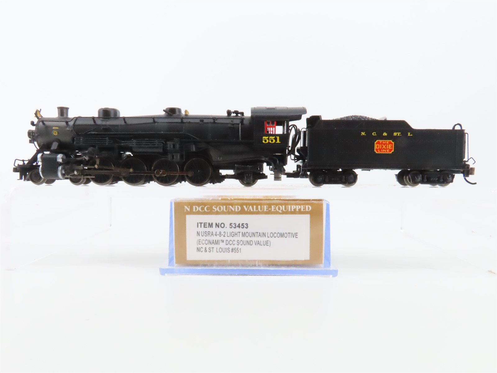 N Bachmann 53453 NC&StL "Dixie Line" 4-8-2 Light Mountain Steam w/ DCC & Sound