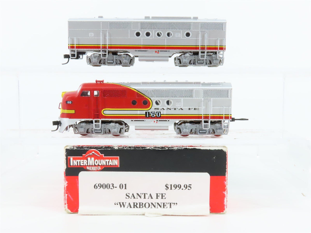 N Intermountain 69012-01 ATSF Santa Fe &quot;Warbonnet&quot; EMD FTA/B Diesel Set w/ DCC